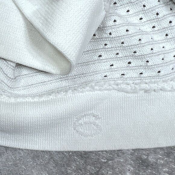 Lululemon Shirt Womens Size 6 White Short Sleeve Crew Neck Perforated Mesh Tee - Picture 10 of 12